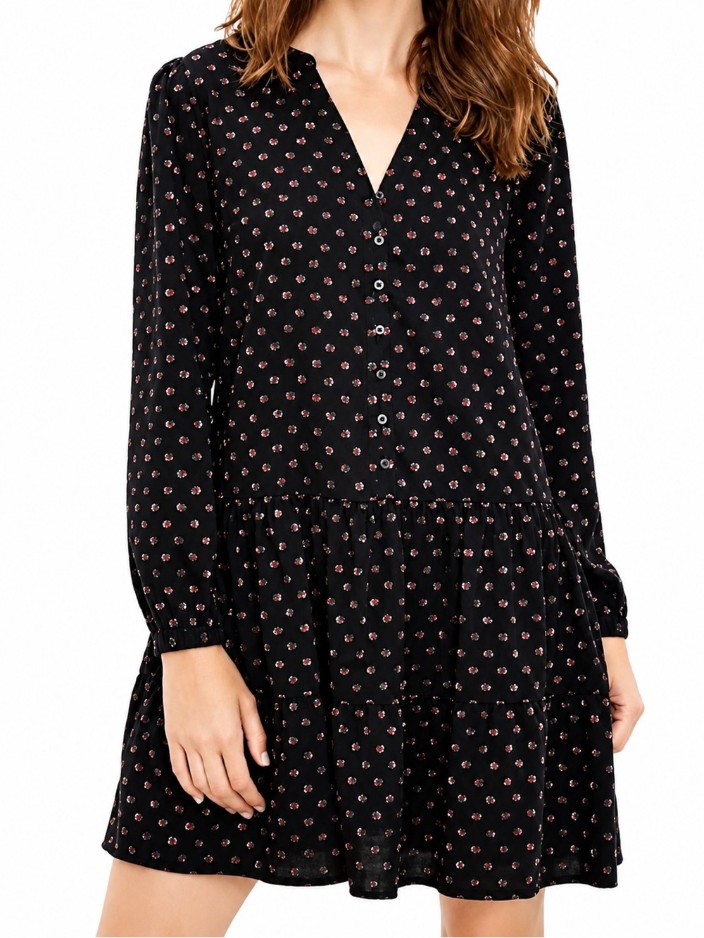 Loft NWT shimmer polka dot mini dress, XSP